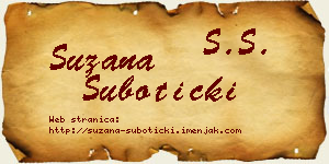 Suzana Subotički vizit kartica